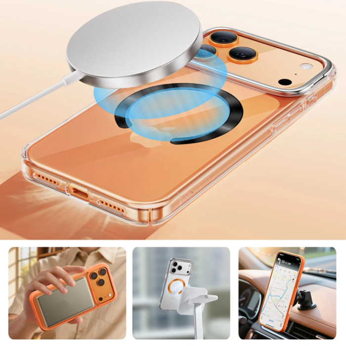 Tech-Protect - Tech-Protect 2-Pack MagSafe Magnetic Ring MMP-210 - Svart/Orange