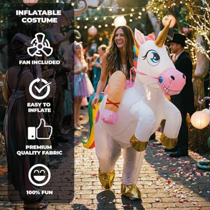 Original Cup - Original Cup Magic Unicorn Uppblåsbar Kostym – Rolig & Premium för vuxna