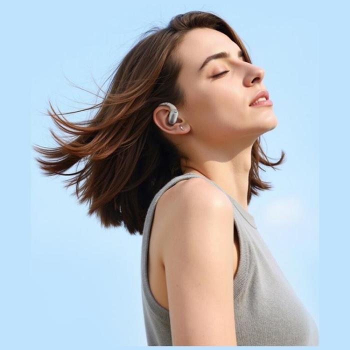 4smarts - 4smarts In-Ear Hörlurar Trådlösa OWS SkyBuds med AI-Skärm - Beige