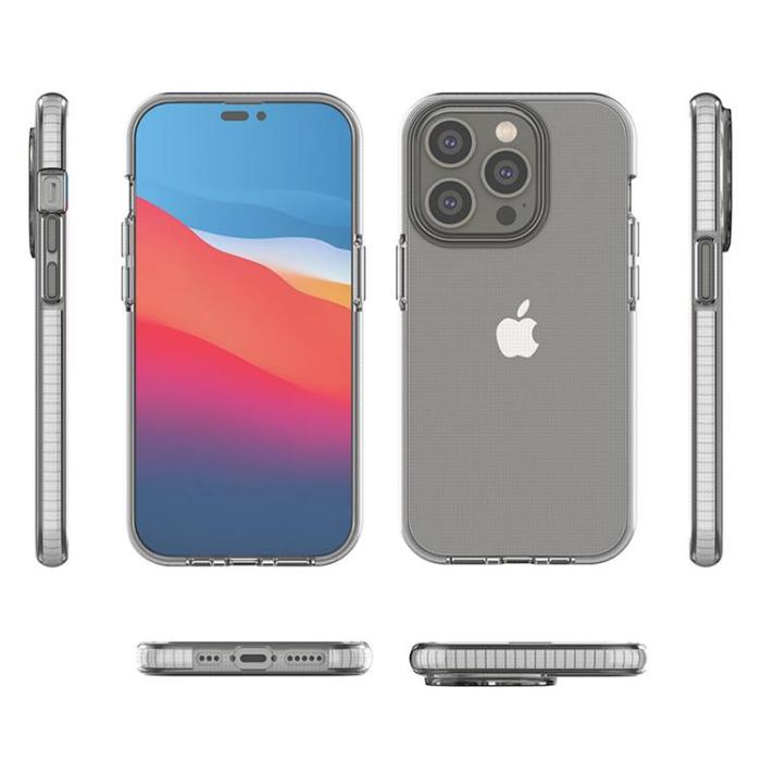 OEM - iPhone 14 Pro Skal Spring Silicone med Ram - Svart