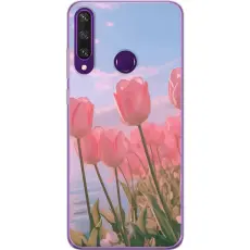 Gustaf - Mobilskal till Huawei Y6p med Rosa Tulpaner