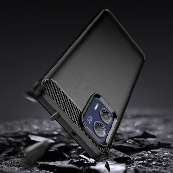 UTGATT - Motorola Moto G73 5G Mobilskal Carbon Silikon - Svart