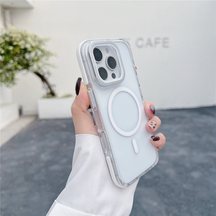 A-One Brand - iPhone 16 Pro Max Mobilskal MagSafe Acrylic Kickstand - Vit