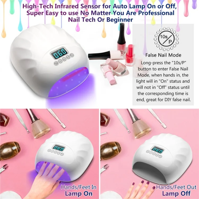 OEM - Nagellack Baklampa 78W Snabbtorkande Nail Art Ljusterapi