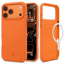 Spigen - Spigen Mobilskal F&ouml;r iPhone 17 Pro Max Magsafe Silikon Fit - Orange