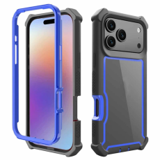 A-One Brand - iPhone 17 Pro Max Mobilskal TPU + PC Shockproof - Svart/Blå