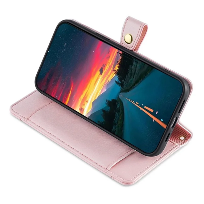 A-One Brand - Galaxy Xcover 7 Pro Konstläder Plånboksfodral med 2 Rem - Rosa