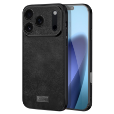 SULADA - SULADA iPhone 17 Pro Mobilskal PU-läder+TPU+PC - Svart