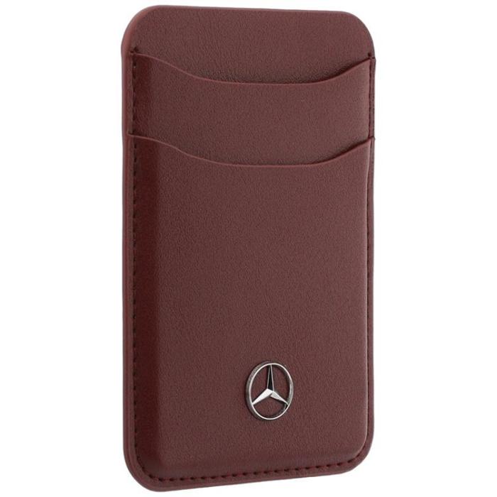 Mercedes - Mercedes MagSafe Korthållare Läder Plånbok - Röd