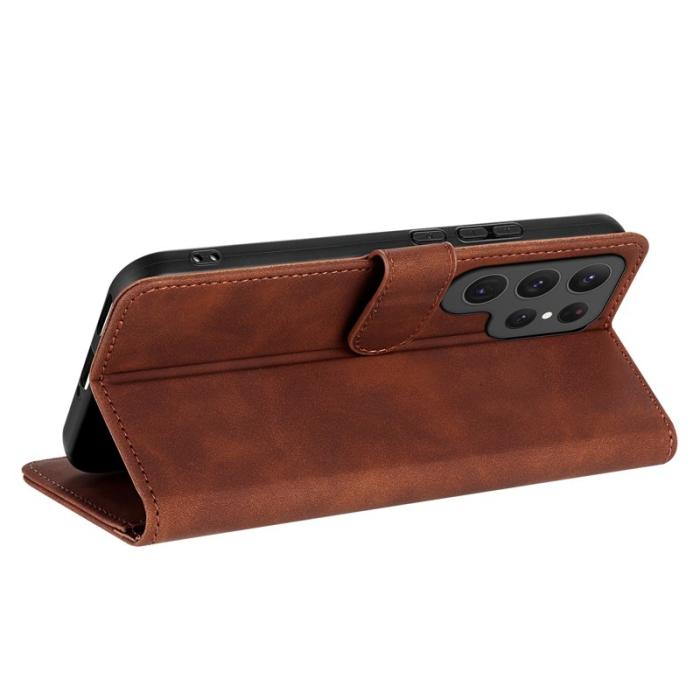 AZNS - AZNS Samsung Galaxy S26 Ultra Fodral PU Läder - Brun