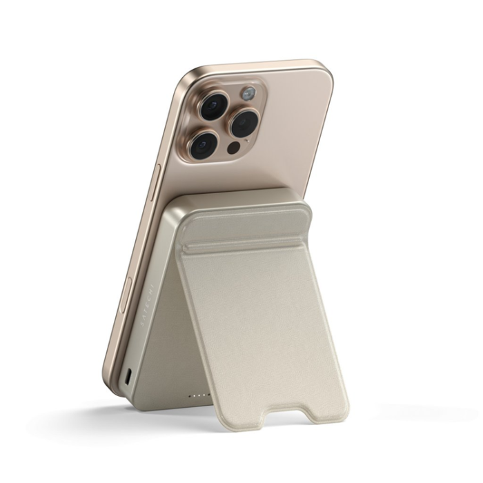 Satechi - Satechi Qi2 Magsafe Powerbank 10000mAh med Stativ - Sand