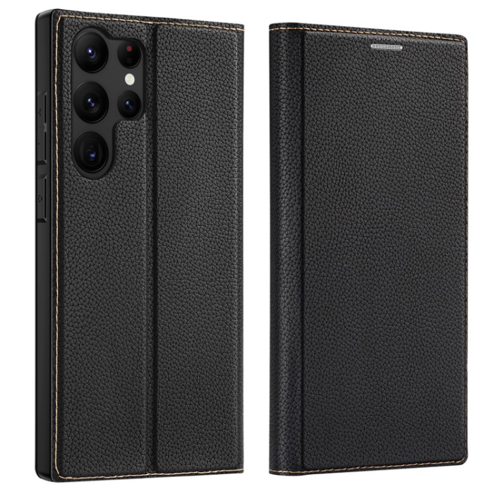 Dux Ducis - Dux Ducis Galaxy S23 Ultra Plånboksfodral Skin X2 Magnetic - Svart