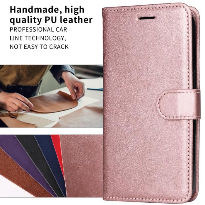 OEM - ABEEL Samsung Galaxy S26 Plus Plånboksfodral Konstläder Med Rem - Roséguld