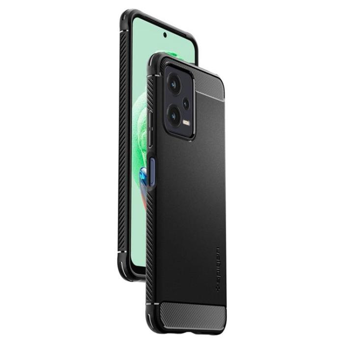 Tech-Protect - Spigen Xiaomi Redmi Note 12 Mobilskal Rugged Armor - Svart