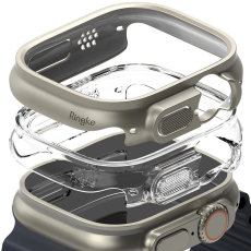 Ringke - [2-Pack] Ringke Apple Watch Ultra 1/2 (49mm) Skal Slim - Clear/Titamiun