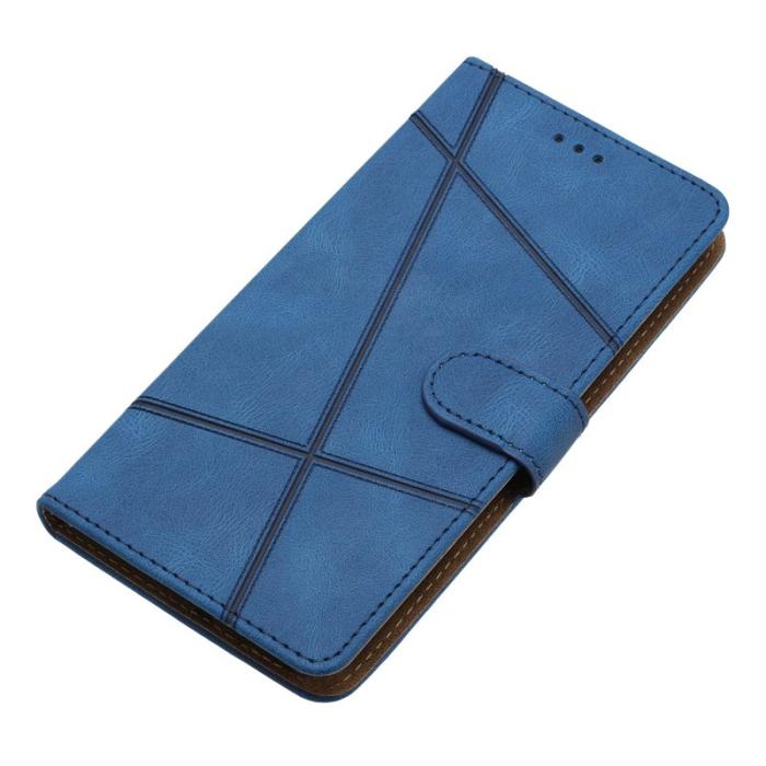 OEM - Crazy Horse Samsung Galaxy S26 Plus Fodral KonstLäder Ställ - Blå