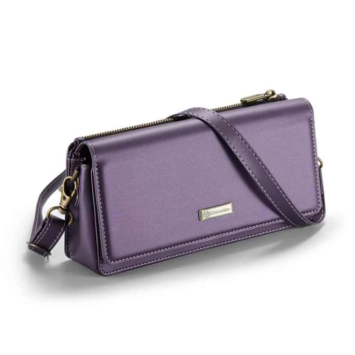 Caseme - CASEME Crossbody Väska RFID Blocking Me30 Max Läder - Lila