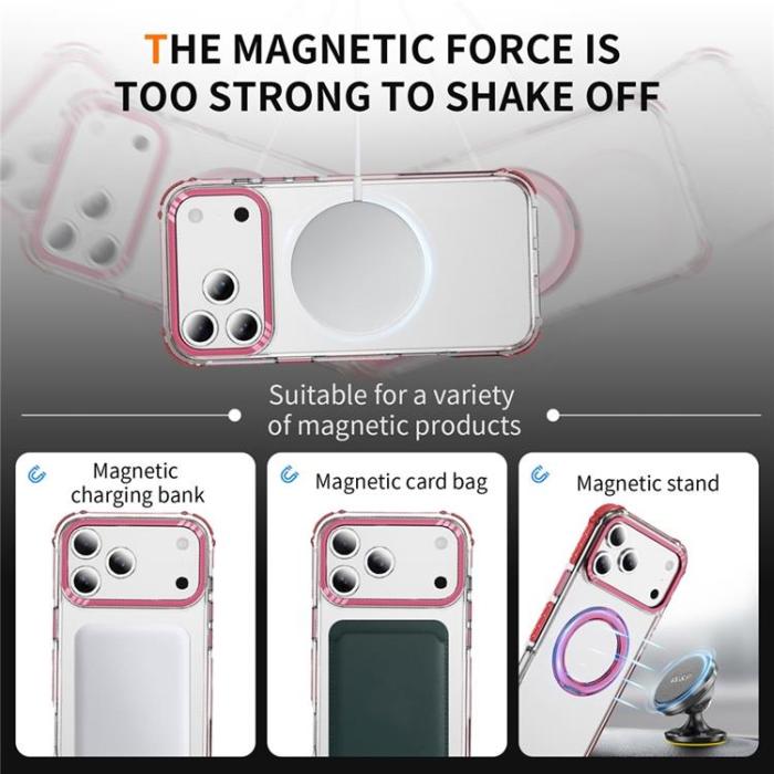 A-One Brand - iPhone 17 Pro Max Mobilskal MagSafe Anti Drop - Röd
