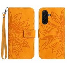 OEM - Samsung Galaxy S26 Pl&aring;nboksfodral Solrospr&auml;gling Konstl&auml;der - Gul