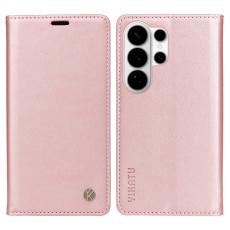 YIKATU - YIKATU Samsung Galaxy S26 Ultra Skal PU L&auml;der - Ros&eacute;guld