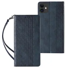OEM - Magnet Strap iPhone 12 Plånboksfodral - Blå