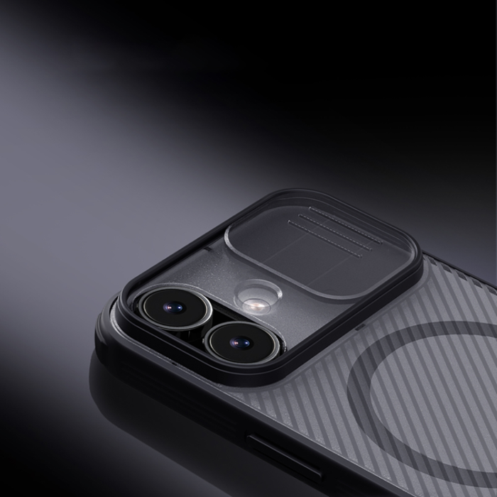 Nillkin - Nillkin iPhone 17 Mobilskal MagSafe CamShield Pro - Transparent Svart