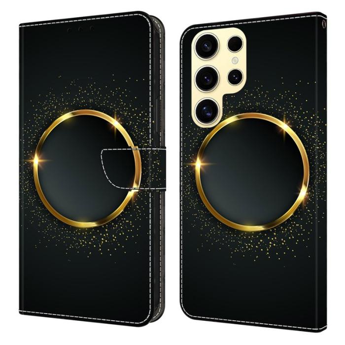 OEM - Samsung Galaxy S26 Ultra Plånboksfodral Konstläder Med Ställ - Guld Ring