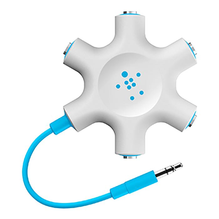 UTGATT4 - Belkin Rockstar Multi Headphone Splitter Blue
