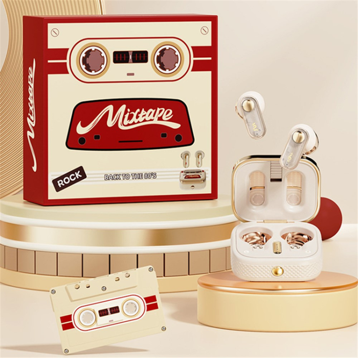 ROCK - ROCK TWS Trådlösa Bluetooth Stereo Hörlurar In-ear Retro Design