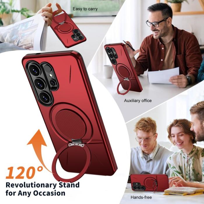 OEM - Mobilskal till Samsung Galaxy S26 Ultra Magnetiskt TPU + PC Bakcover - Röd
