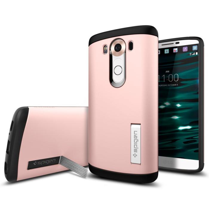 UTGATT5 - SPIGEN Slim Armor Skal till LG V10 - Rose Gold