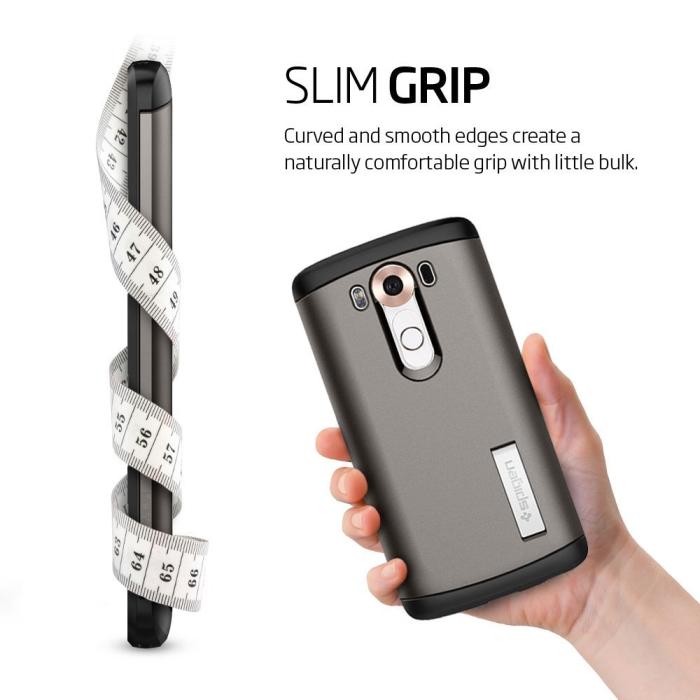 UTGATT5 - SPIGEN Slim Armor Skal till LG V10 - Gunmetal