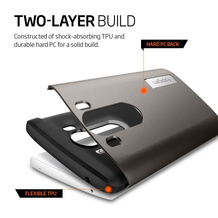 UTGATT5 - SPIGEN Slim Armor Skal till LG V10 - Gunmetal