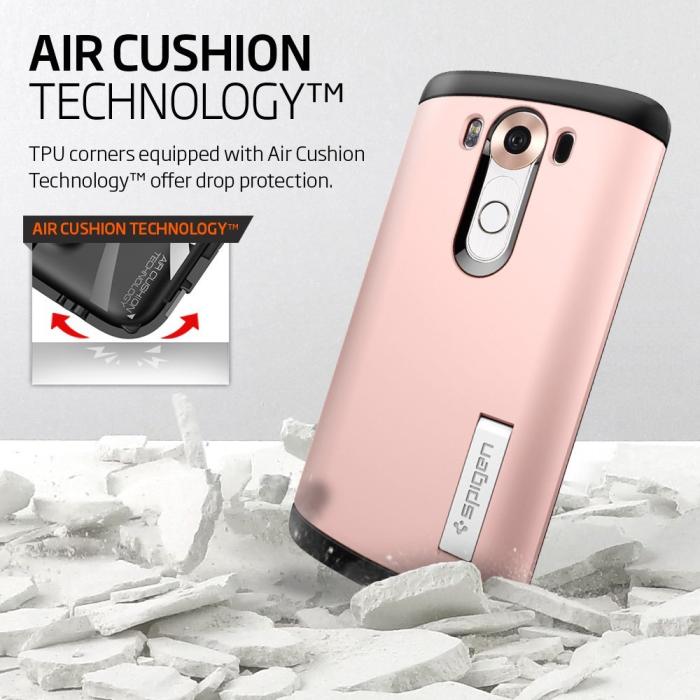 UTGATT5 - SPIGEN Slim Armor Skal till LG V10 - Rose Gold