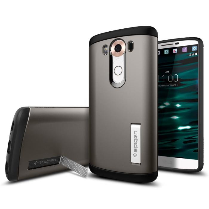 UTGATT5 - SPIGEN Slim Armor Skal till LG V10 - Gunmetal