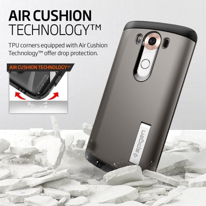 UTGATT5 - SPIGEN Slim Armor Skal till LG V10 - Gunmetal