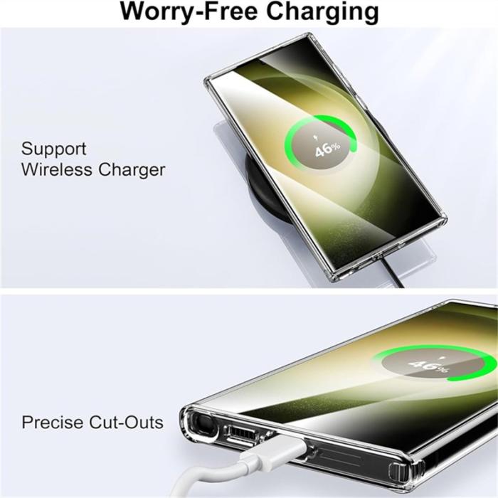 OEM - Mobilskal till Samsung Galaxy S26 Ultra TPU + PC Transparent Bakstycke - Vit