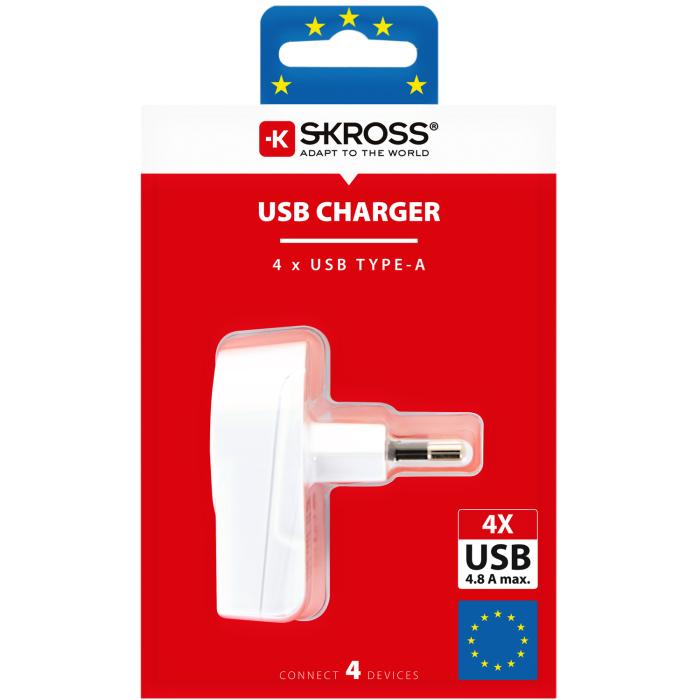 SKross - SKROSS - 4-Port USB-laddare EU