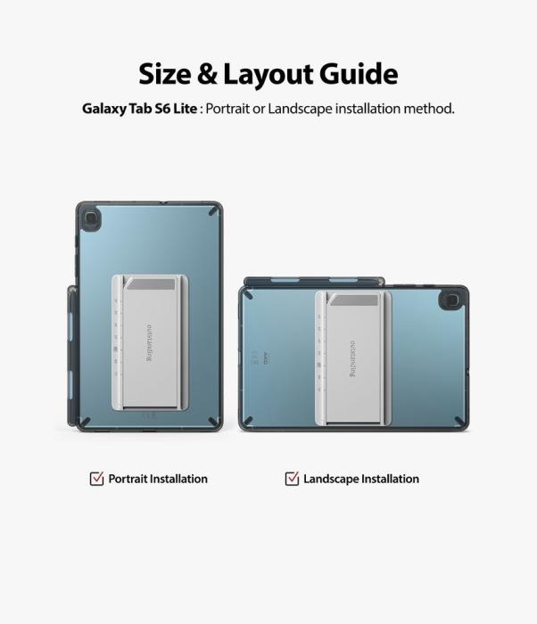 UTGATT5 - Ringke Fusion Hård Skal Samsung Galaxy Tab S6 Lite - Grå