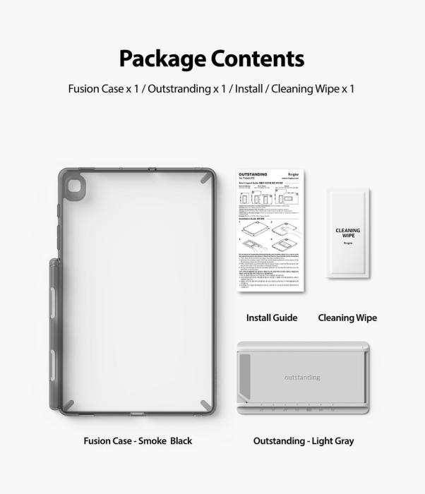 UTGATT5 - Ringke Fusion Hård Skal Samsung Galaxy Tab S6 Lite - Grå