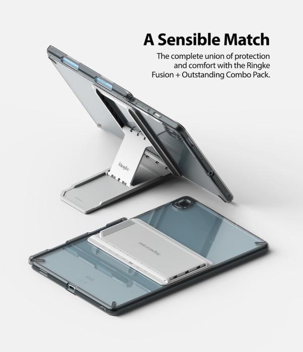 UTGATT5 - Ringke Fusion Hård Skal Samsung Galaxy Tab S6 Lite - Grå