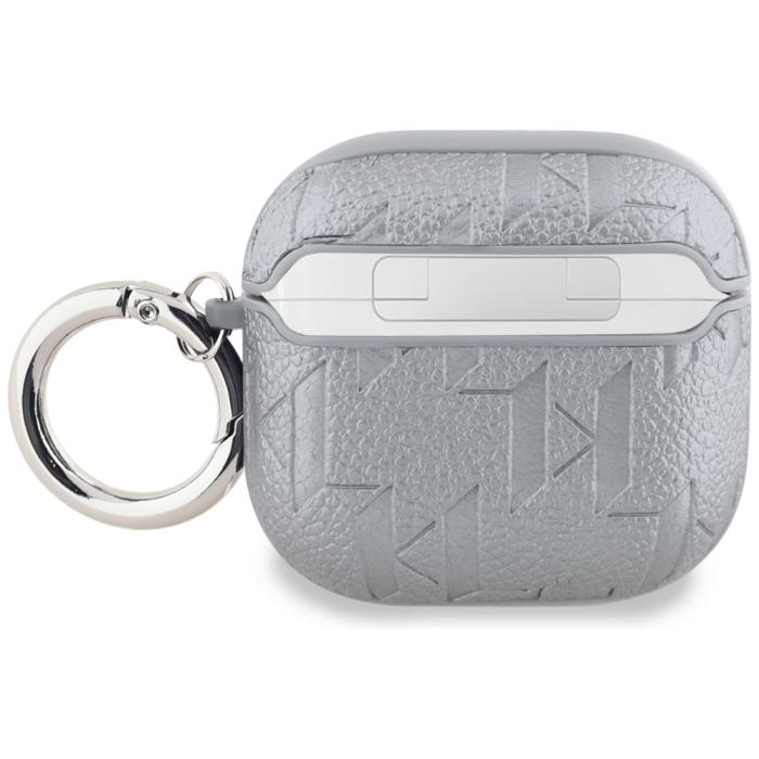 KARL LAGERFELD - Karl Lagerfeld AirPods 4 Skal Monogram Karl Head - Silver