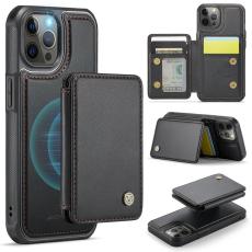 JEEHOOD - JEEHOOD J05 Mobilskal till iPhone 12 Pro Max L&auml;der med Magnetficka - Svart