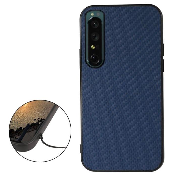 A-One Brand - Sony Xperia 1 IV Skal Carbon Fiber Drop-proof - Blå