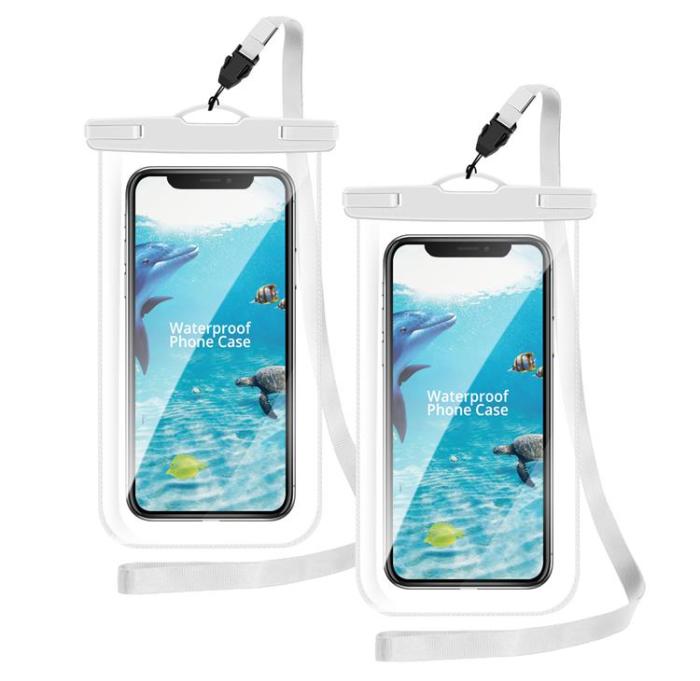 OEM - [2-Pack] Universala Vattentät Mobilväskor - Transparent