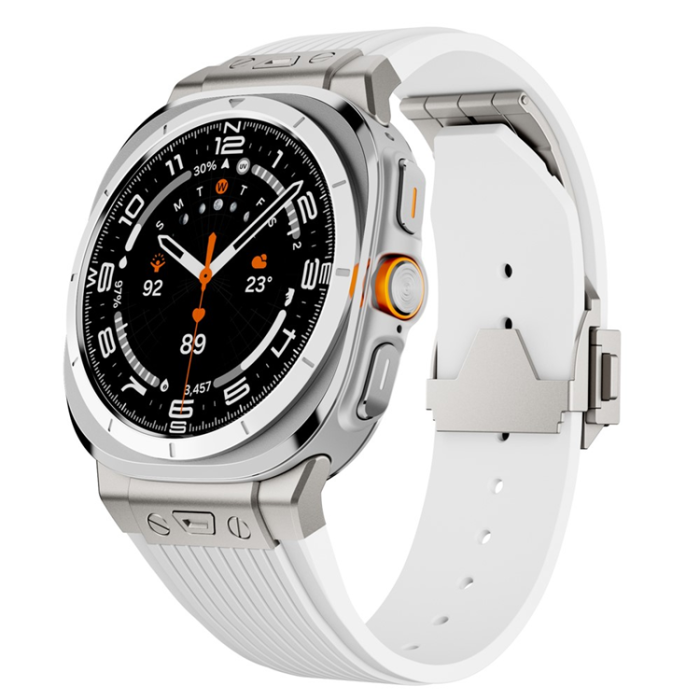 A-One Brand - Galaxy Watch Ultra 47mm Armband Titanium Connector - Vit