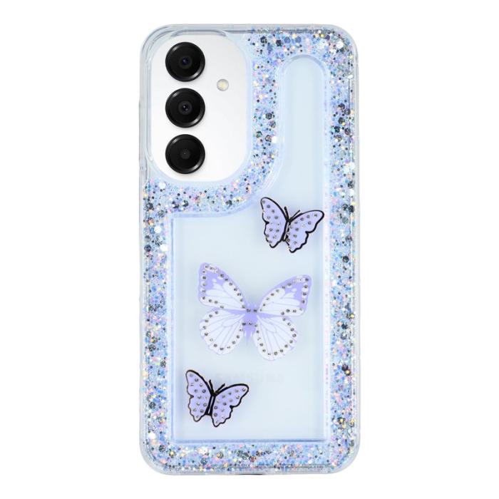 OEM - DIY Mobilskal till Samsung Galaxy A55 5G Glitter Epoxy Plast - Lila