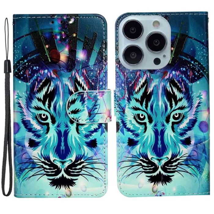 OEM - iPhone 14 Pro Plånboksfodral Folio Flip - Wolf