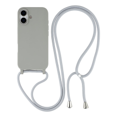 A-One Brand - iPhone 17 Mobilskal TPU Shockproof med Lanyard - Grå