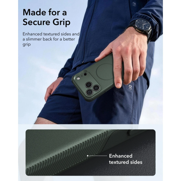 ESR - ESR Mobilskal För iPhone 18 Pro/17 Pro Magsafe Cyber Tough - Grön